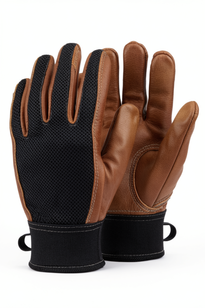Heavy-Duty Work Gloves - Leather Palm