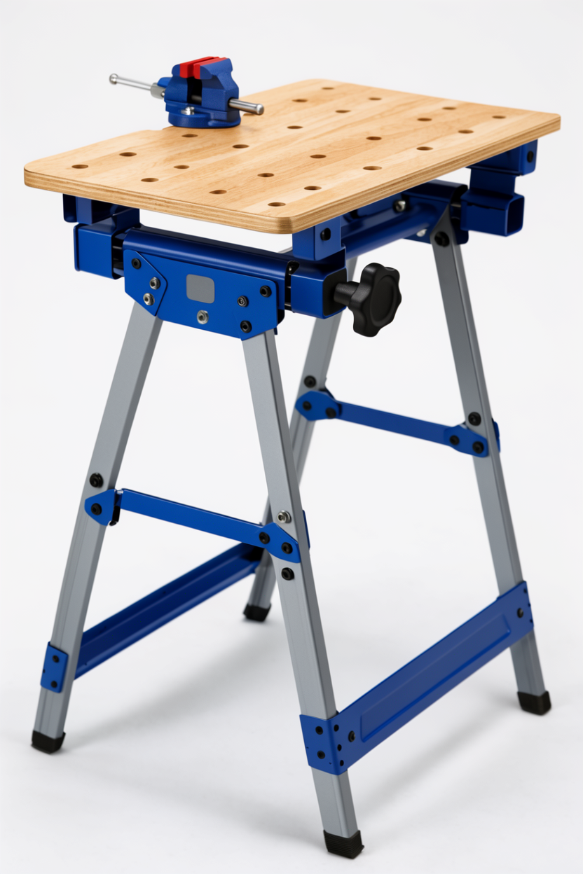 Heavy-Duty Portable Workbench with Vise